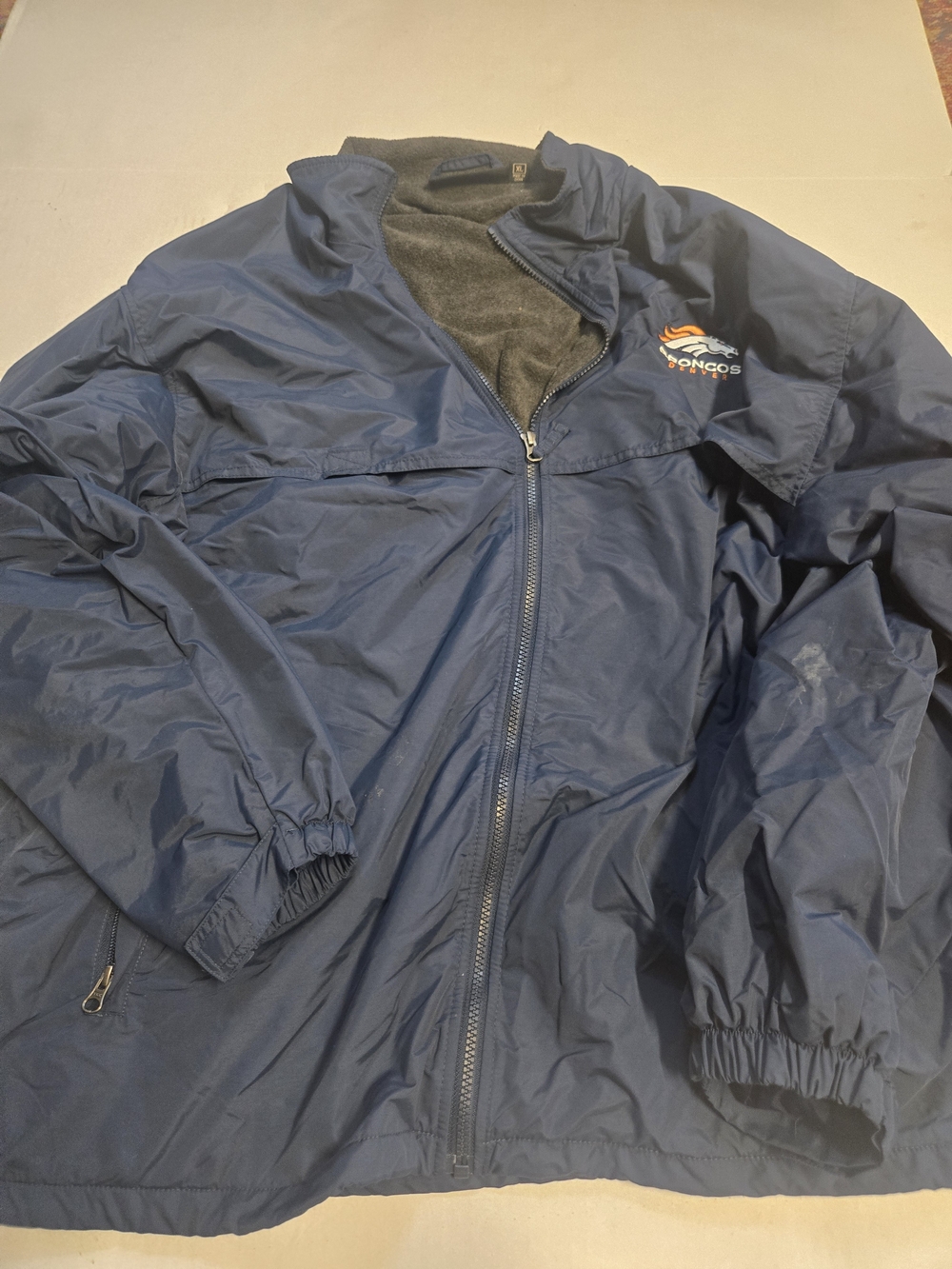 DUNBROOKE Men's Navy Full-Zip Windbreaker Jacket Size 2x